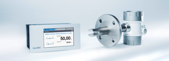 MDEA in water measurement on the LiquiSonic measuring device from SensoTech