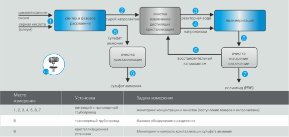 Application example caprolactam production Liquisonic