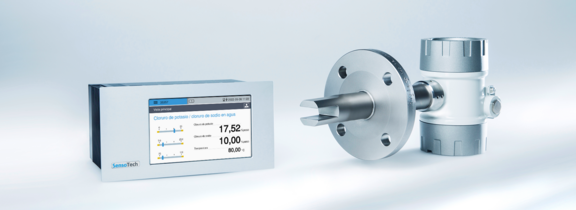 System KCl NaCl in H2O, Controller, Liquisonic, measuring instrument