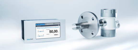 [Translate to Französisch:] LiquiSonic Sesor und Controller MDEA Methyldiethanolamin in Wasser