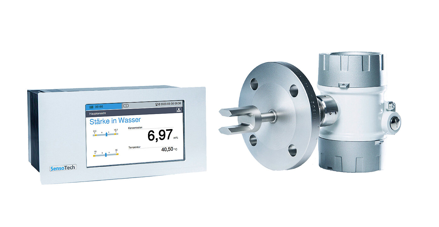 LiquiSonic Messgeräte Sensor + Controller Stärke in Wasser Stärkemessung