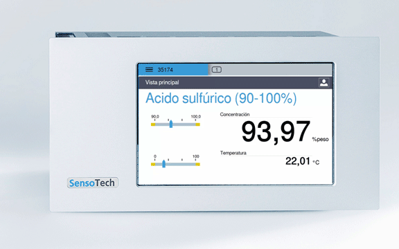 Medición de concentración de ácido sulfúrico con Liquisonic®