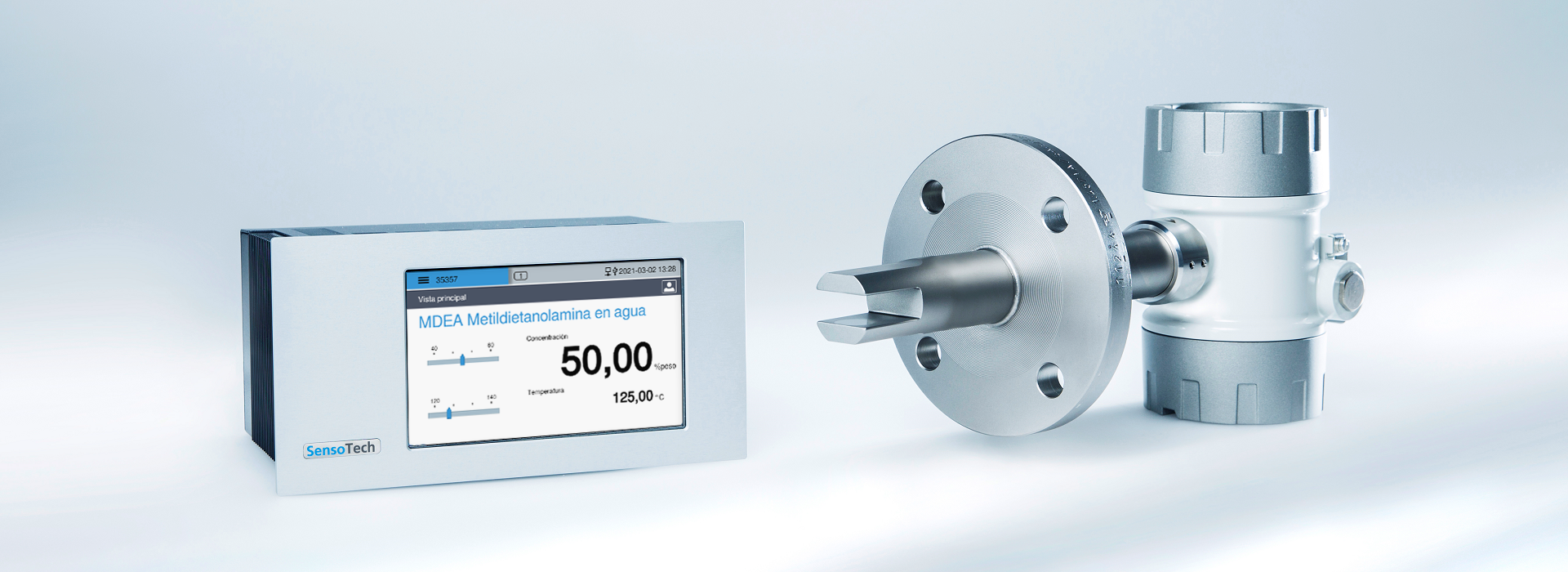 MDEA en la medición del agua en el dispositivo de medición de Liquisonic de Sensotech
