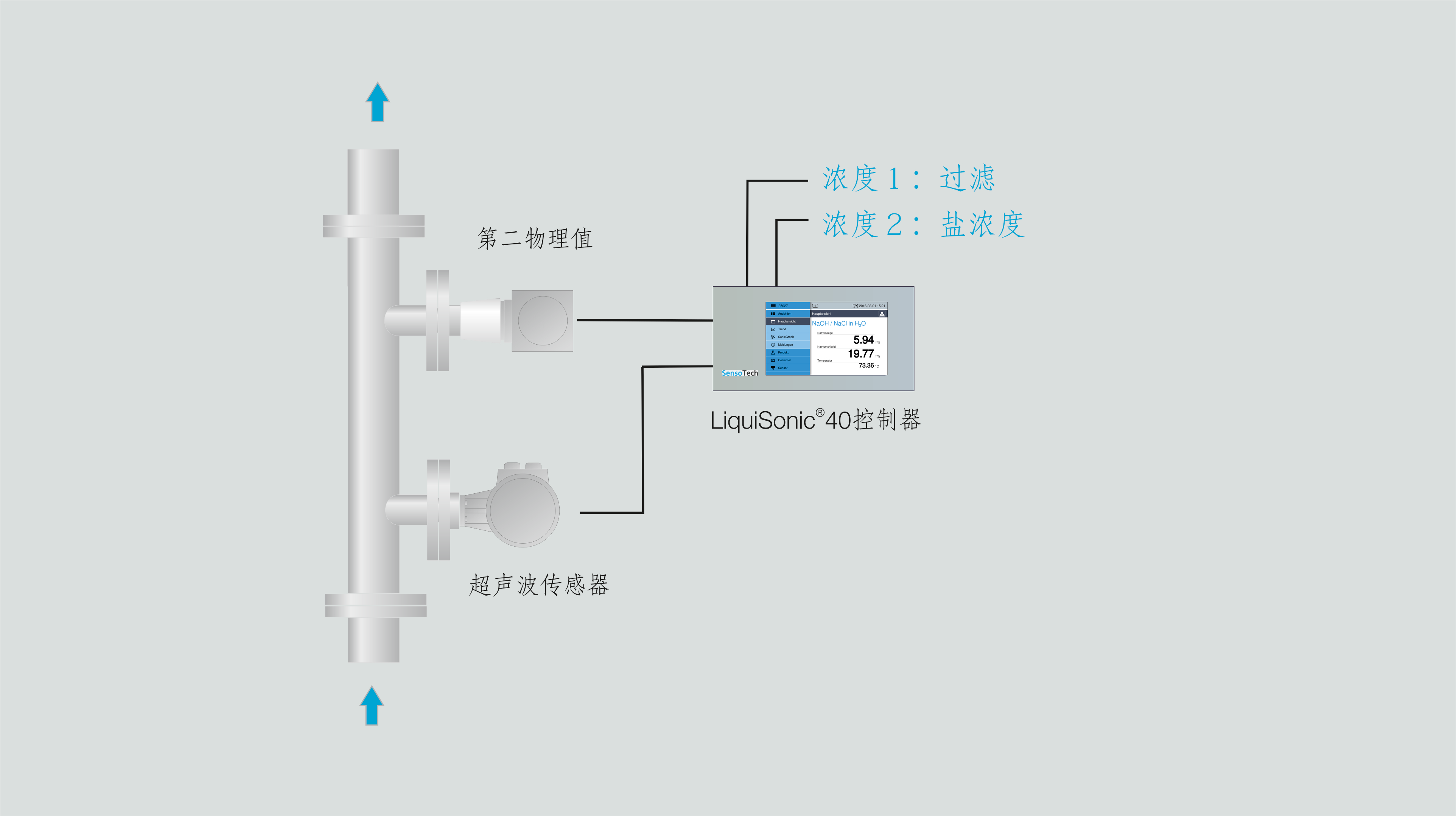 LiquiSonic® 40 过程分析，采用声速和密度、甲醛合成